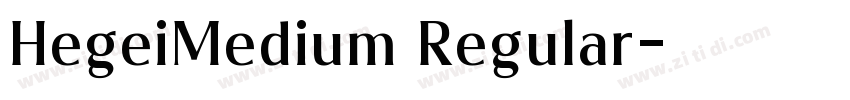 HegeiMedium Regular字体转换